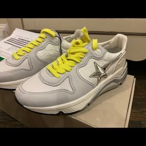 Golden goose white running shoes size 37